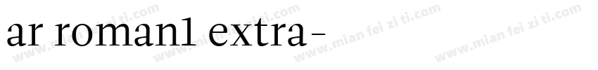ar roman1 extra字体转换